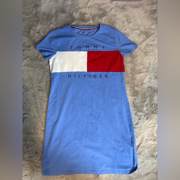 Tommy Hilfiger Blue and Red Logo Dress 1071 - Picture 1 of 3